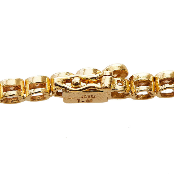 K18YG イエローゴールド ダイヤ1.0ct ブレスレット レディース 【中古】