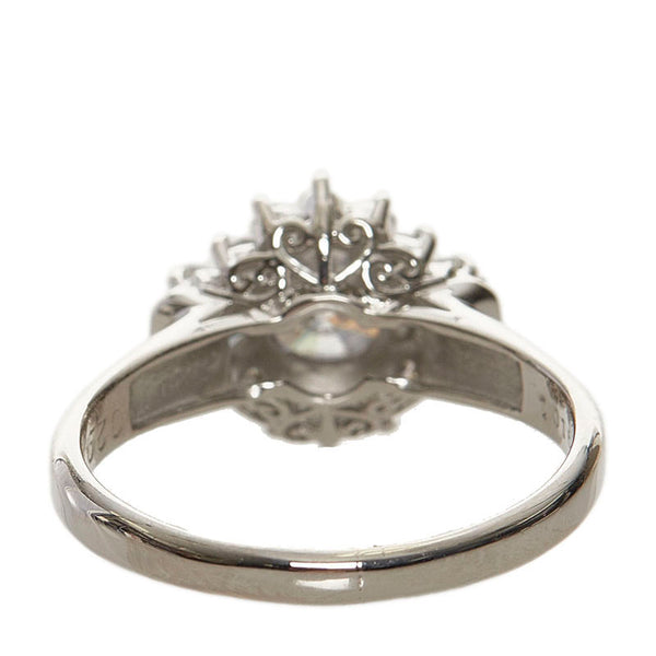 Pt900 プラチナ ダイヤ1.016ct ダイヤ0.29ct リング 指輪 レディース 12号 【中古】