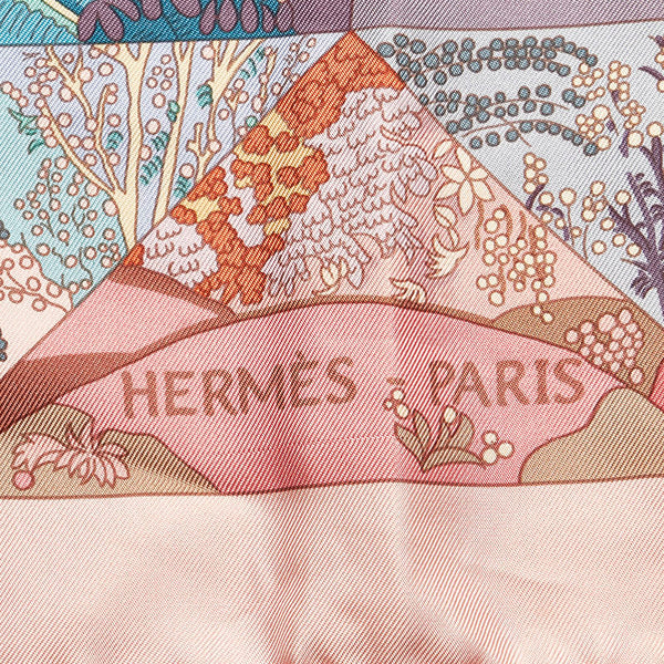 エルメス カレ90 Tout en Quilt すべてはキルトの中に スカーフ ピアノ グリーン シルク レディース HERMES 【中古】