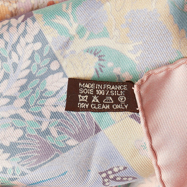 エルメス カレ90 Tout en Quilt すべてはキルトの中に スカーフ ピアノ グリーン シルク レディース HERMES 【中古】