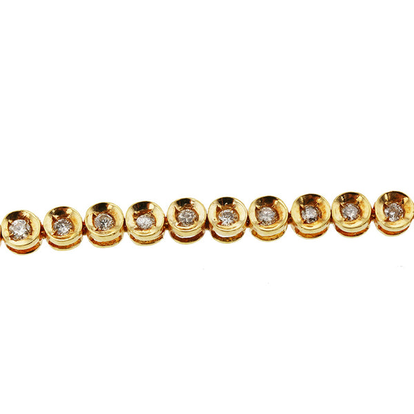 K18YG イエローゴールド ダイヤ1.0ct ブレスレット レディース 【中古】