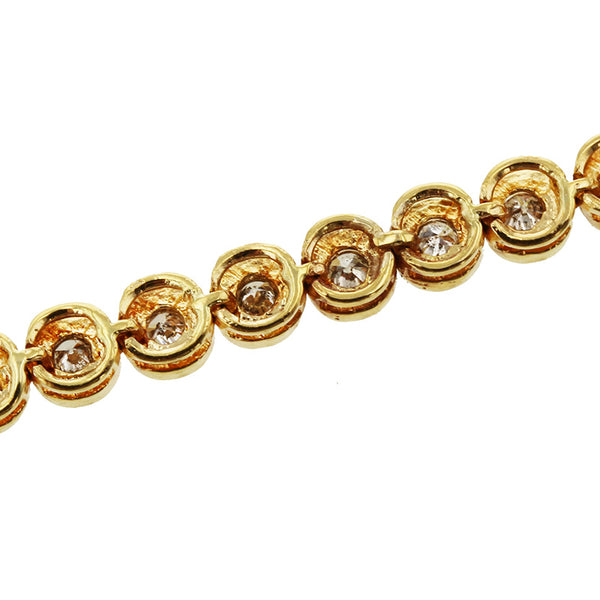K18YG イエローゴールド ダイヤ1.0ct ブレスレット レディース 【中古】