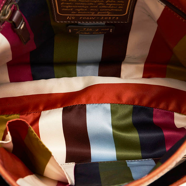 コーチ シグネチャー 斜め掛け ショルダーバッグ 10373 ブラウン ベージュ キャンバス レザー レディース COACH 【中古】