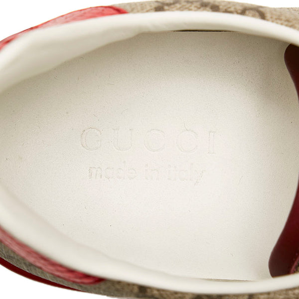 グッチ GGスプリーム シェリーライン スニーカー 429445 ベージュ  PVC レザー メンズ GUCCI 【中古】