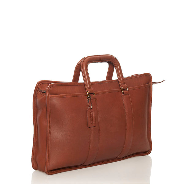 コーチ ビジネスバッグ 5090 ブラウン レザー メンズ COACH 【中古】
