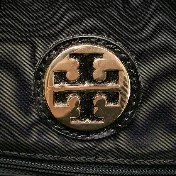 トリーバーチ エラ トートバッグ ブラック ナイロン パテントレザー レディース Tory Burch 【中古】