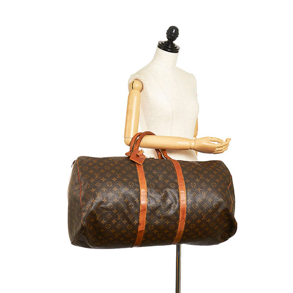 ルイ ヴィトン モノグラム キーポル60 ボストンバッグ M41422 ブラウン PVC レザー レディース LOUIS VUITTON 【中古】