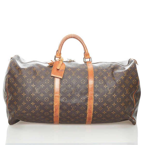ルイ ヴィトン モノグラム キーポル60 ボストンバッグ M41422 ブラウン PVC レザー レディース LOUIS VUITTON 【中古】