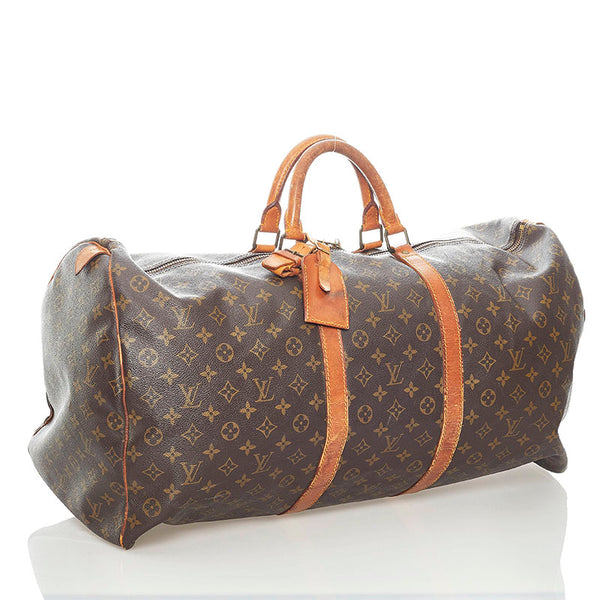 ルイ ヴィトン モノグラム キーポル60 ボストンバッグ M41422 ブラウン PVC レザー レディース LOUIS VUITTON 【中古】