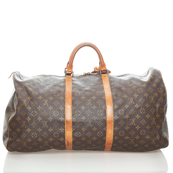 ルイ ヴィトン モノグラム キーポル60 ボストンバッグ M41422 ブラウン PVC レザー レディース LOUIS VUITTON 【中古】