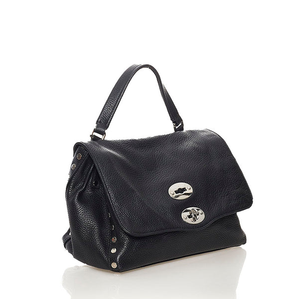 ザネラート ポスティーナ ハンドバッグ ブラック レザー メンズ ZANELLATO 【中古】