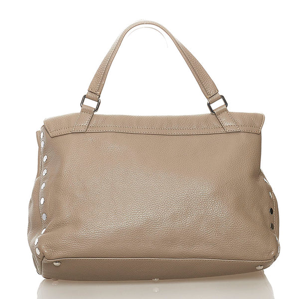 ザネラート ポスティーナ ハンドバッグ ショルダーバッグ 2WAY グレー レザー レディース ZANELLATO 【中古】