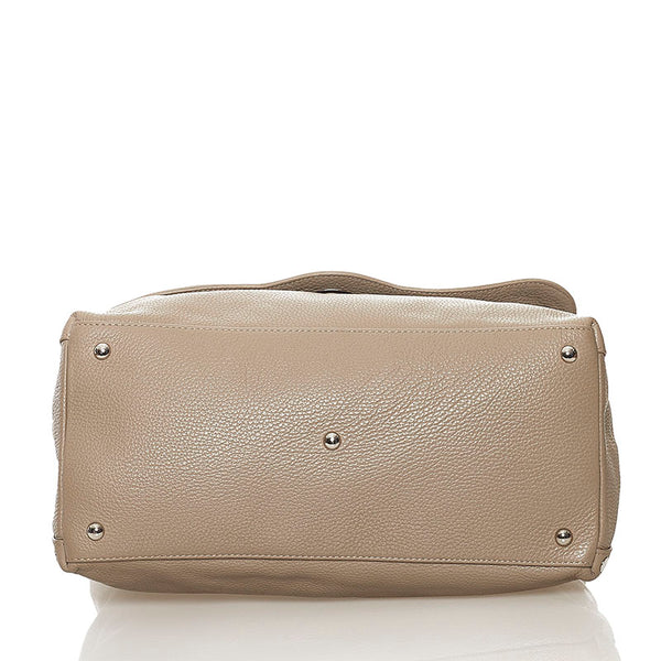 ザネラート ポスティーナ ハンドバッグ ショルダーバッグ 2WAY グレー レザー レディース ZANELLATO 【中古】