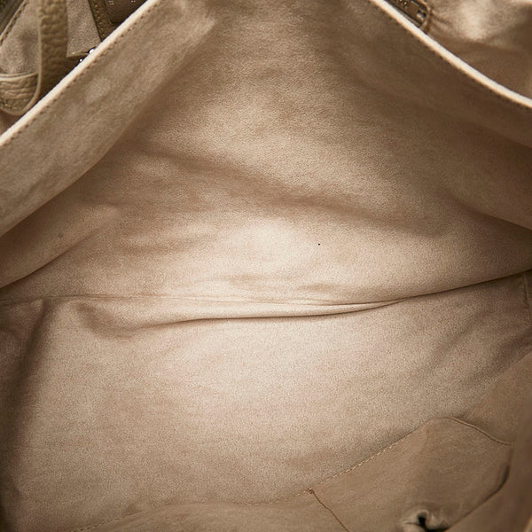 ザネラート ポスティーナ ハンドバッグ ショルダーバッグ 2WAY グレー レザー レディース ZANELLATO 【中古】