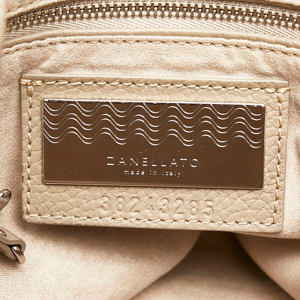 ザネラート ポスティーナ ハンドバッグ ショルダーバッグ 2WAY グレー レザー レディース ZANELLATO 【中古】