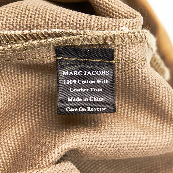 マークジェイコブス トートバッグ カーキ キャンバス スウェード レディース MARC JACOBS 【中古】