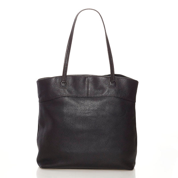 コーチ トートバッグ ダークブラウン レザー レディース COACH 【中古】