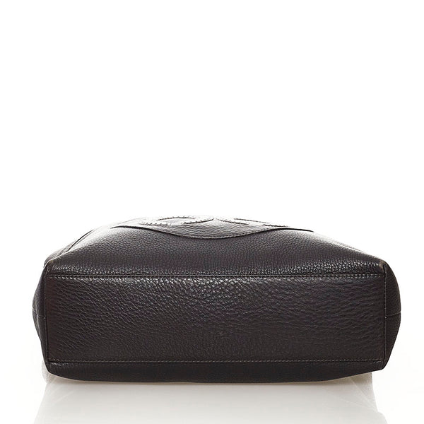 コーチ トートバッグ ダークブラウン レザー レディース COACH 【中古】