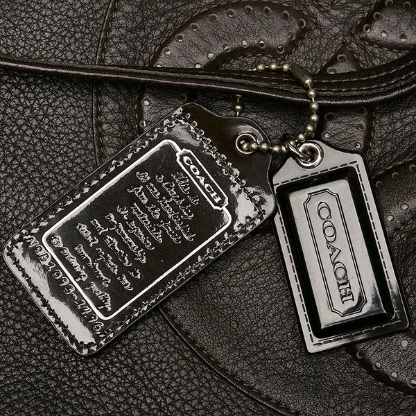 コーチ トートバッグ ダークブラウン レザー レディース COACH 【中古】