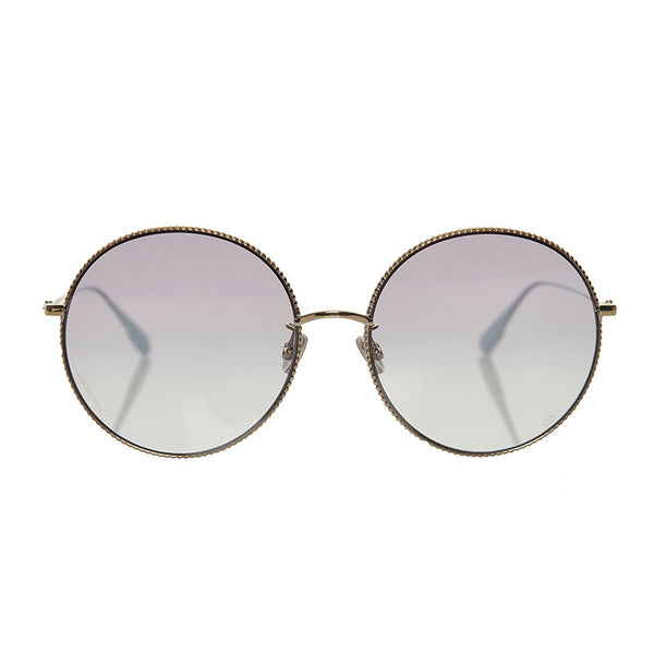 ディオール ラウンド 丸型 サングラス 3YGSO ゴールド パープル メタル レディース Dior 【中古】