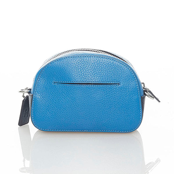 コーチ セレナ × スヌーピー サッチェル 斜め掛け ショルダーバッグ 6490 ブルー レザー レディース COACH 【中古】