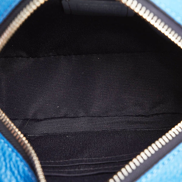 コーチ セレナ × スヌーピー サッチェル 斜め掛け ショルダーバッグ 6490 ブルー レザー レディース COACH 【中古】