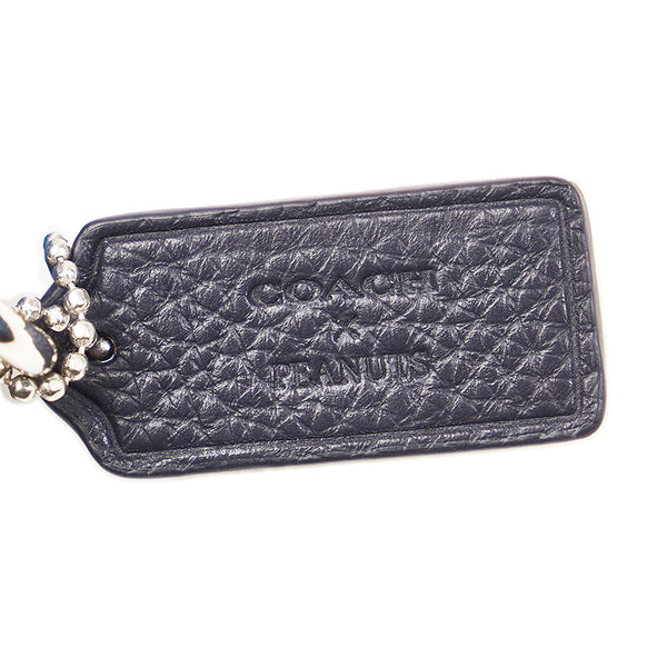 コーチ セレナ × スヌーピー サッチェル 斜め掛け ショルダーバッグ 6490 ブルー レザー レディース COACH 【中古】