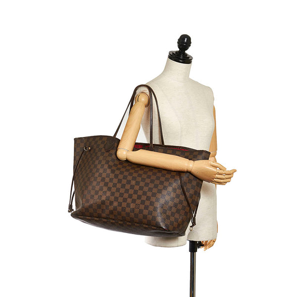ルイ ヴィトン ダミエ ネヴァーフル GM トートバッグ N51106 エベヌ PVC レザー レディース LOUIS VUITTON 【中古】