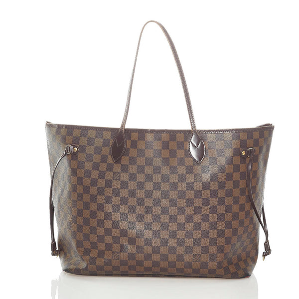 ルイ ヴィトン ダミエ ネヴァーフル GM トートバッグ N51106 エベヌ PVC レザー レディース LOUIS VUITTON 【中古】