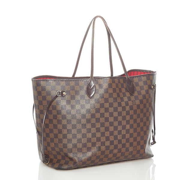 ルイ ヴィトン ダミエ ネヴァーフル GM トートバッグ N51106 エベヌ PVC レザー レディース LOUIS VUITTON 【中古】