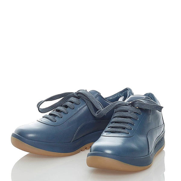 ルイ ヴィトン スニーカー グリーン ブルー レザー レディース LOUIS VUITTON 【中古】