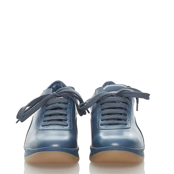 ルイ ヴィトン スニーカー グリーン ブルー レザー レディース LOUIS VUITTON 【中古】