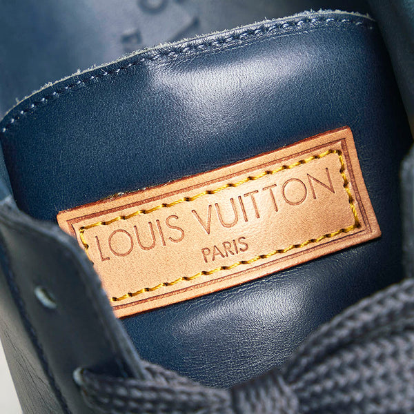 ルイ ヴィトン スニーカー グリーン ブルー レザー レディース LOUIS VUITTON 【中古】