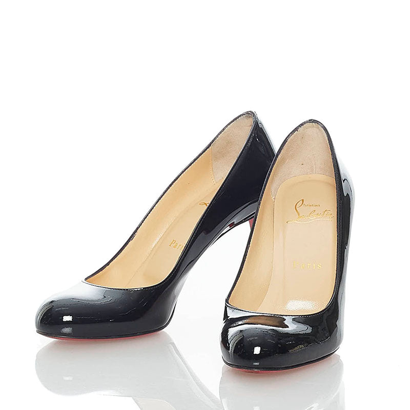 クリスチャンルブタン パンプス ブラック エナメル レディース Christian Louboutin 【中古】