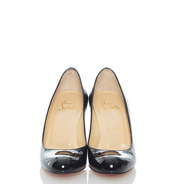 クリスチャンルブタン パンプス ブラック エナメル レディース Christian Louboutin 【中古】