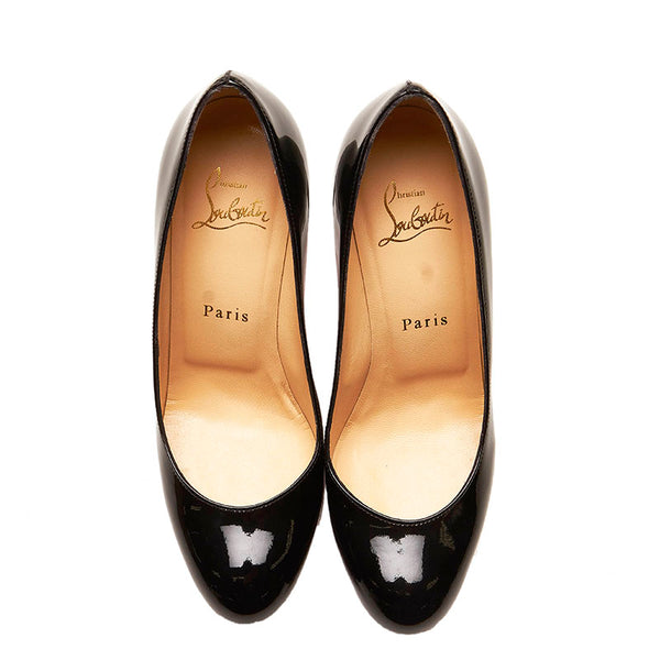 クリスチャンルブタン パンプス ブラック エナメル レディース Christian Louboutin 【中古】