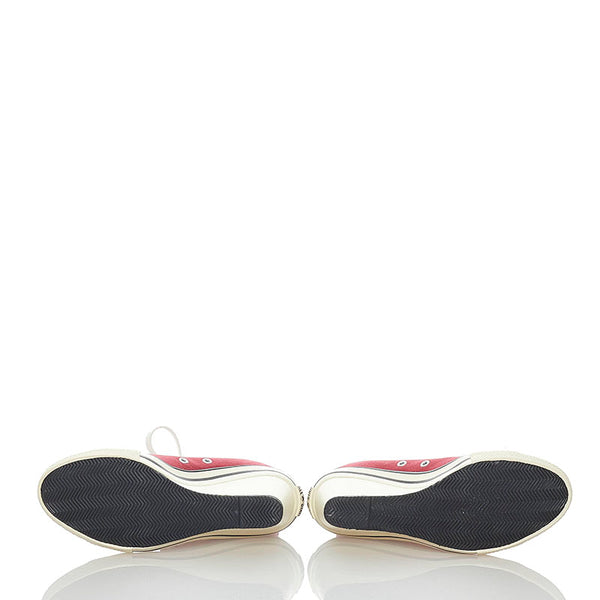 コンバース ウェッジソール ハイカット スニーカー ボルドー キャンバス ラバー レディース CONVERSE 【中古】