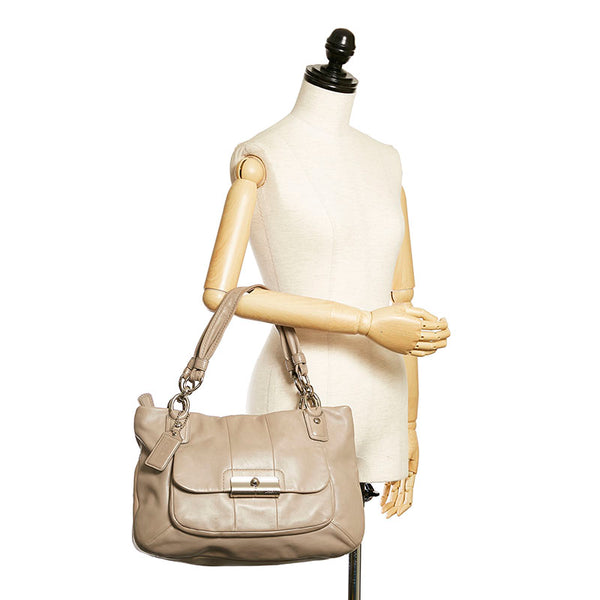 コーチ ショルダーバッグ M1073-16814 グレー レザー レディース COACH 【中古】