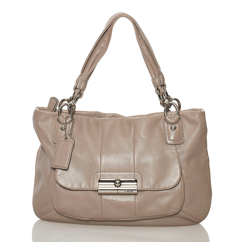 コーチ ショルダーバッグ M1073-16814 グレー レザー レディース COACH 【中古】