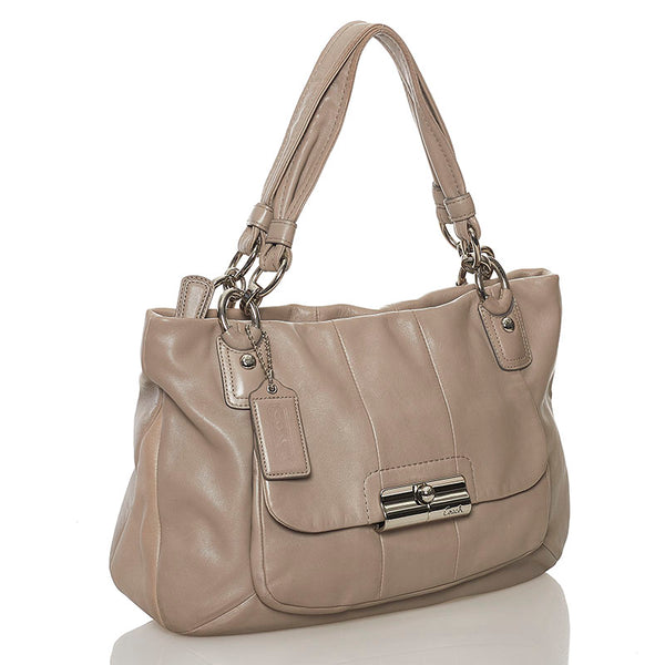 コーチ ショルダーバッグ M1073-16814 グレー レザー レディース COACH 【中古】