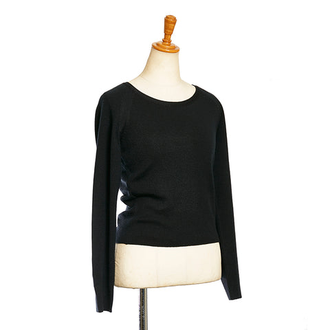 シャネル ニット ブラック カシミヤ シルク レディース CHANEL 【中古】