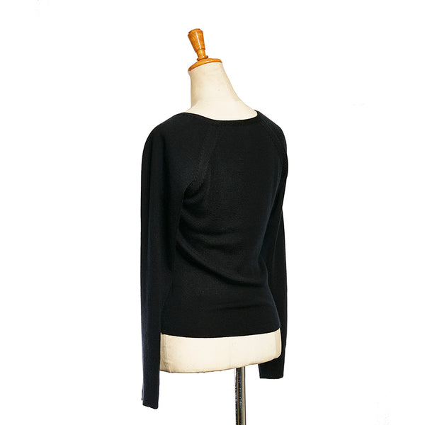 シャネル ニット ブラック カシミヤ シルク レディース CHANEL 【中古】