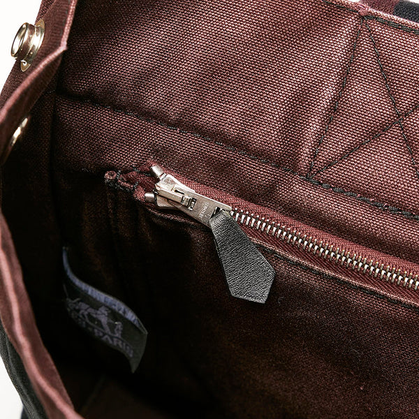 エルメス フールトゥPM トートバッグ ブラック ブラウン キャンバス レディース HERMES 【中古】
