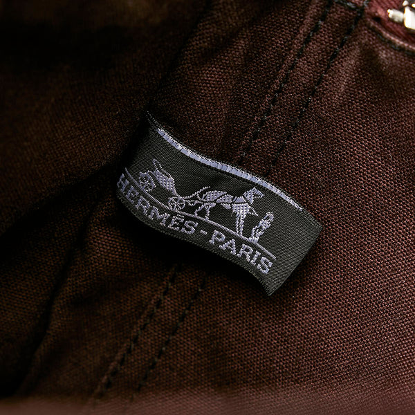 エルメス フールトゥPM トートバッグ ブラック ブラウン キャンバス レディース HERMES 【中古】