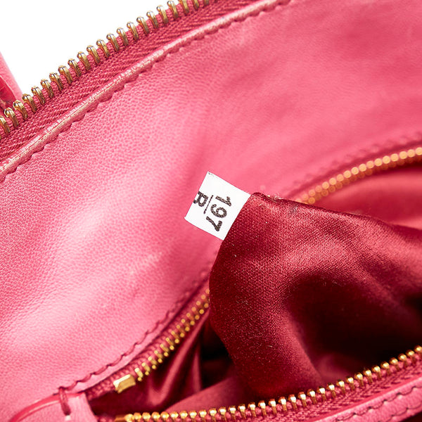 ミュウミュウ マテラッセ ハンドバッグ ショルダーバッグ 2WAY 5BA003 ピンク FUXIA 羊革 レディース MIUMIU 【中古】