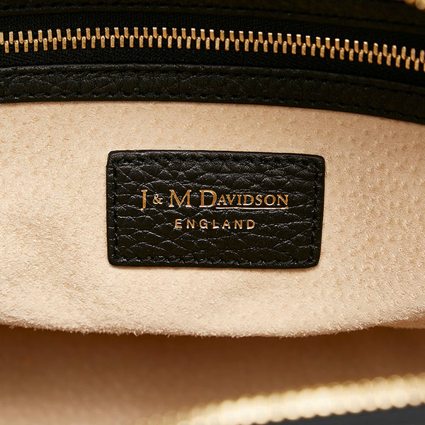 ジェイアンドエムデヴィッドソン ミニミア バイカラー ハンドバッグ ホワイト ブラック レザー レディース J&M Davidson 【中古】