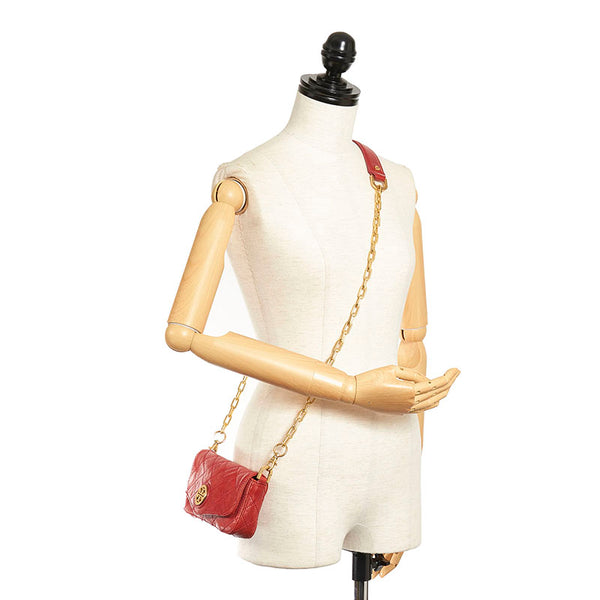 トリーバーチ 斜め掛け ショルダーバッグ レッド レザー レディース Tory Burch 【中古】