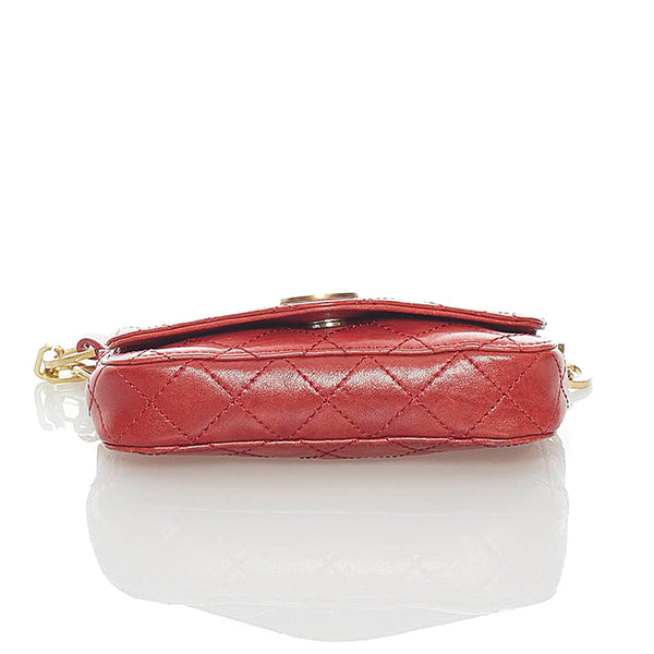 トリーバーチ 斜め掛け ショルダーバッグ レッド レザー レディース Tory Burch 【中古】