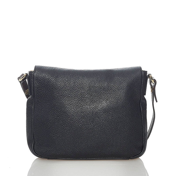 フルラ 斜め掛け ショルダーバッグ ブラック ブラウン レザー レディース Furla 【中古】