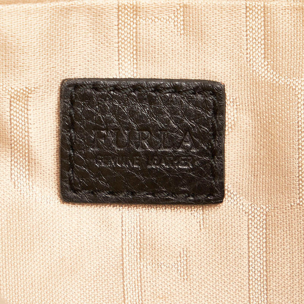 フルラ 斜め掛け ショルダーバッグ ブラック ブラウン レザー レディース Furla 【中古】